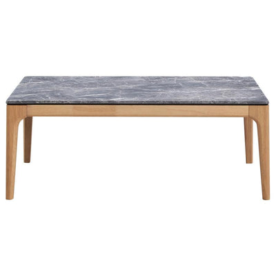 Polaris - Rectangular Coffee Table With Marble-Like Top - Teramo And Light Oak