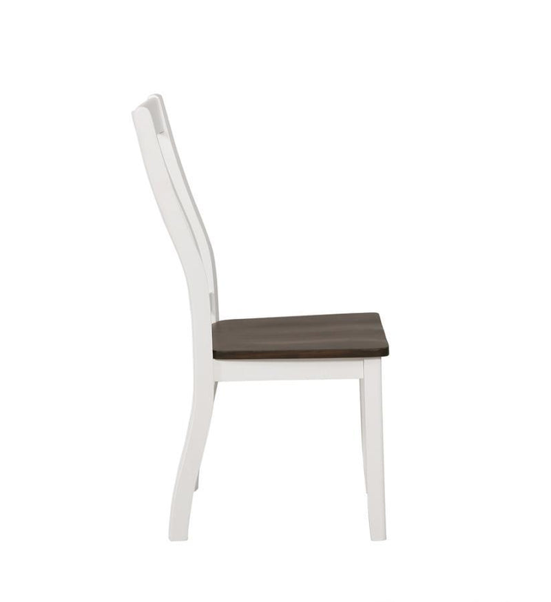 Kingman - Slat Back Dining Chairs (Set of 2) - Espresso And White