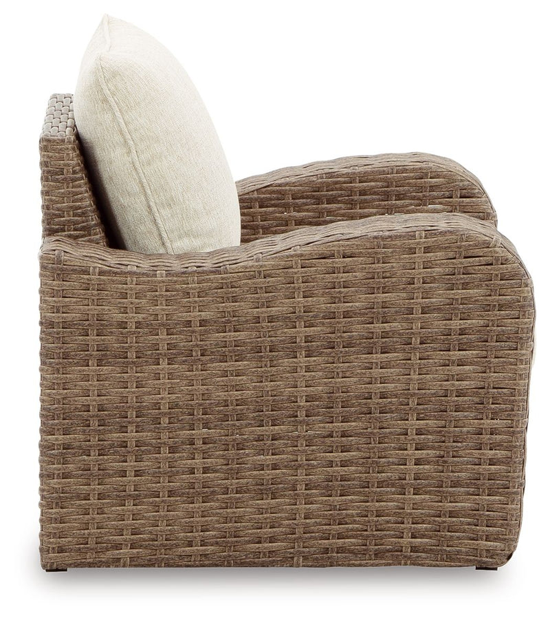 Sandy Bloom - Beige - Lounge Chair W/Cushion.