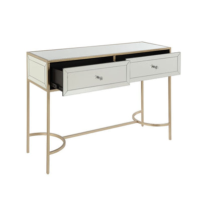 Wisteria - Accent Table - Mirrored & Rose Gold - Grand Furniture GA