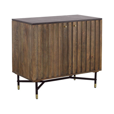 Stonington - Two Door Bar Cabinet - Brown & Black.