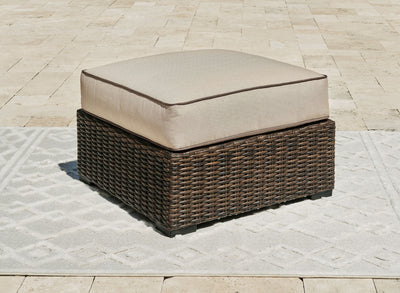 Coastline Bay - Brown - Ottoman With Cushion.