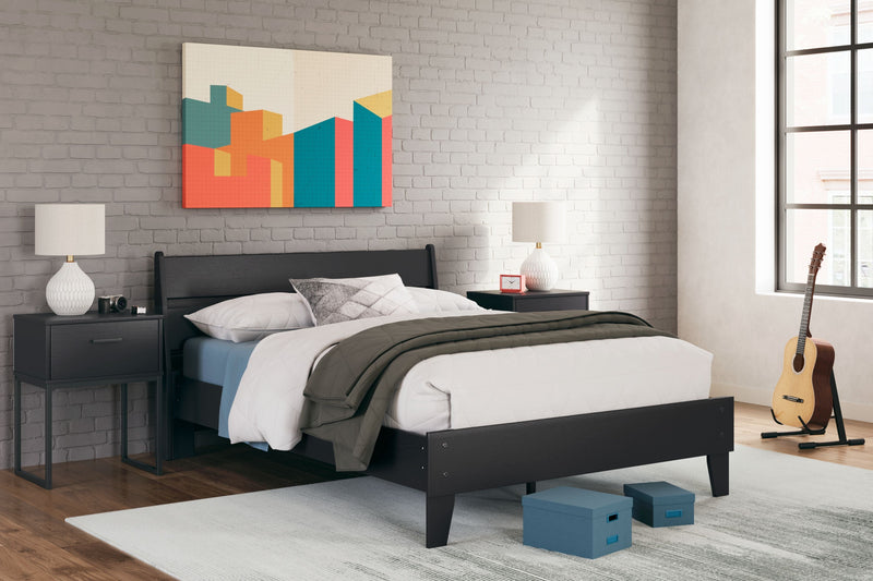 Socalle - Black - Full Panel Platform Bed