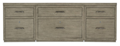 Linville Falls - Credenza - 84" Top - 2 Small Files And Lateral File