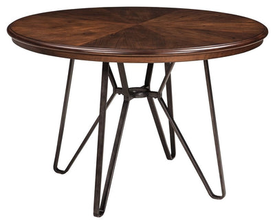 Centiar - Two-tone Brown - Round Dining Room Table.