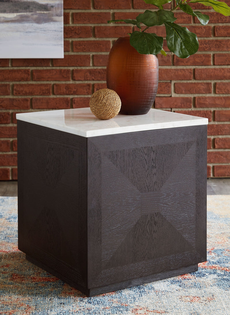 Henridge - Black / White - Accent Table.