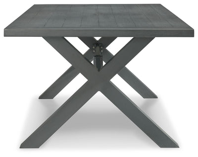 Elite Park - Gray - Rect Dining Table W/Umb Opt.