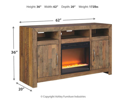 Sommerford - TV Stand With Fireplace Insert