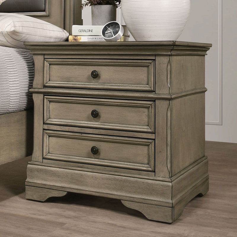 Lasthenia - Nightstand - Antique Warm Gray