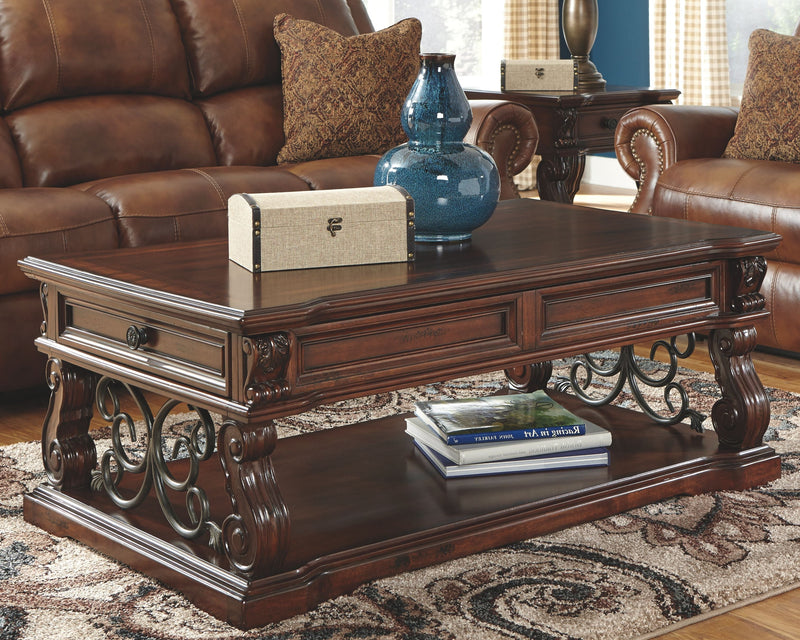 Alymere - Rustic Brown - Lift Top Cocktail Table - Grand Furniture GA