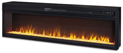 Entertainment - Black - Wide Fireplace Insert.