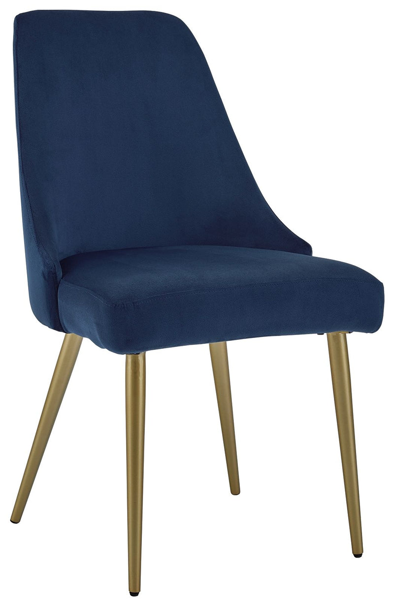 Wynora - Blue - Dining Uph Side Chair (Set of 2).