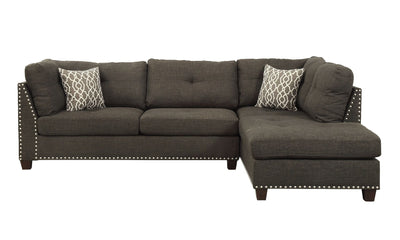 Laurissa - Sectional Sofa - Charcoal Linen - 35"