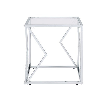 Virtue - End Table - Clear Glass & Chrome Finish - Grand Furniture GA