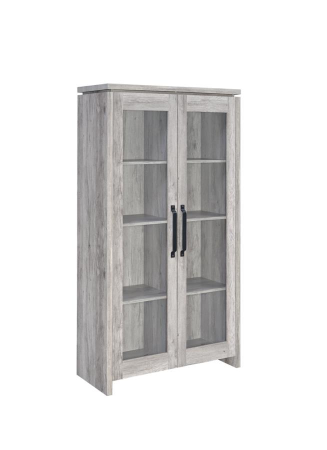 Alejo - 2-Door Tall Cabinet - Grey Driftwood.