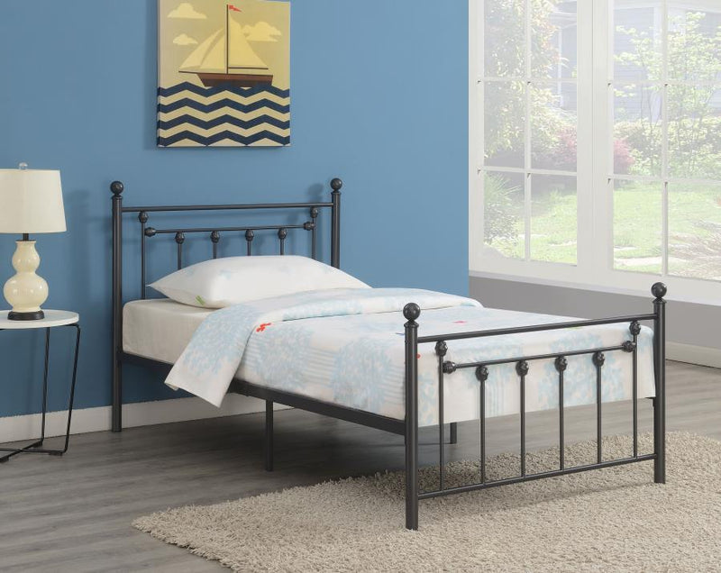 Canon - Metal Slatted Headboard Platform Bed