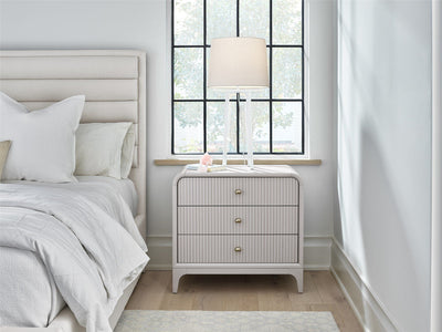 Tranquility - Miranda Kerr Home - Elevation Nightstand - Pearl Silver.