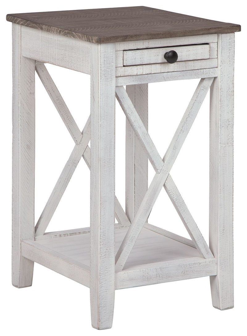 Adalane - White / Gray - Accent Table.
