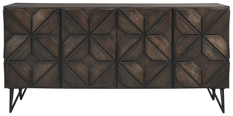 Chasinfield - Dark Brown - Extra Large TV Stand.