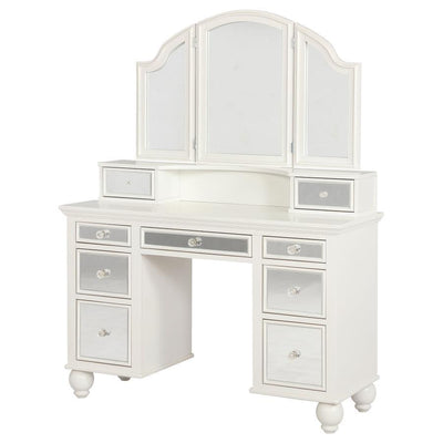 Reinhart - Reinhart 2 Piece Vanity Set - White And Beige - Grand Furniture GA