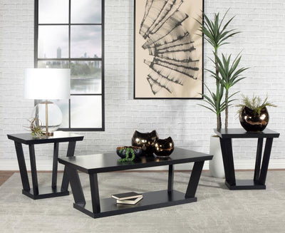 Aminta - 3 Piece Occasional Set With Open Shelves - Black - Grand Furniture GA