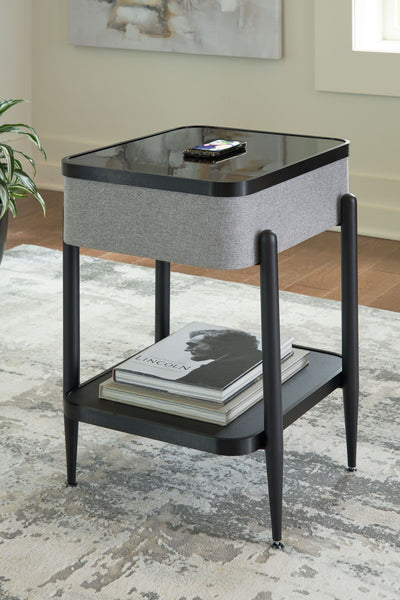 Jorvalee - Gray / Black - Accent Table