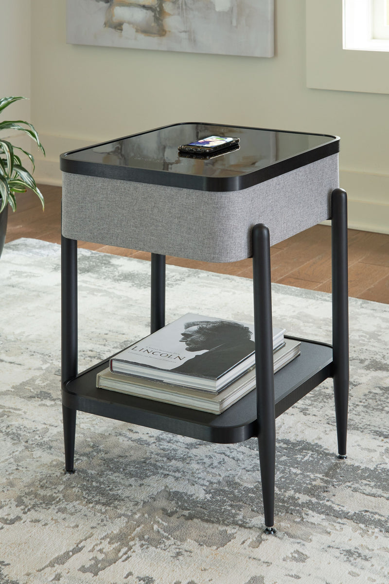 Jorvalee - Gray / Black - Accent Table