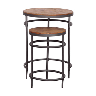 Turner - Nesting Tables (Set of 2) - Natural & Black.