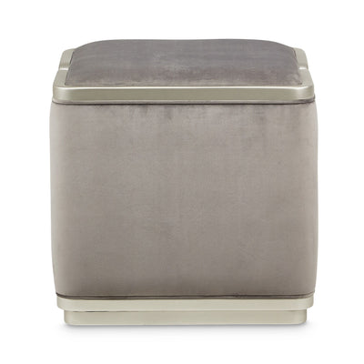 Linea - Ottoman - Gray Pearl/SilverMist