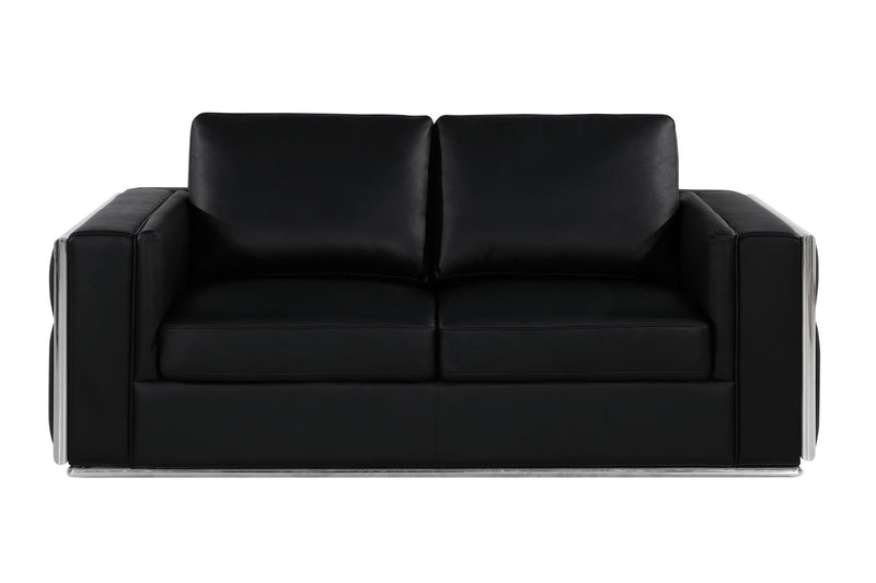 1130 - Top Grain Italian Leather Loveseat.