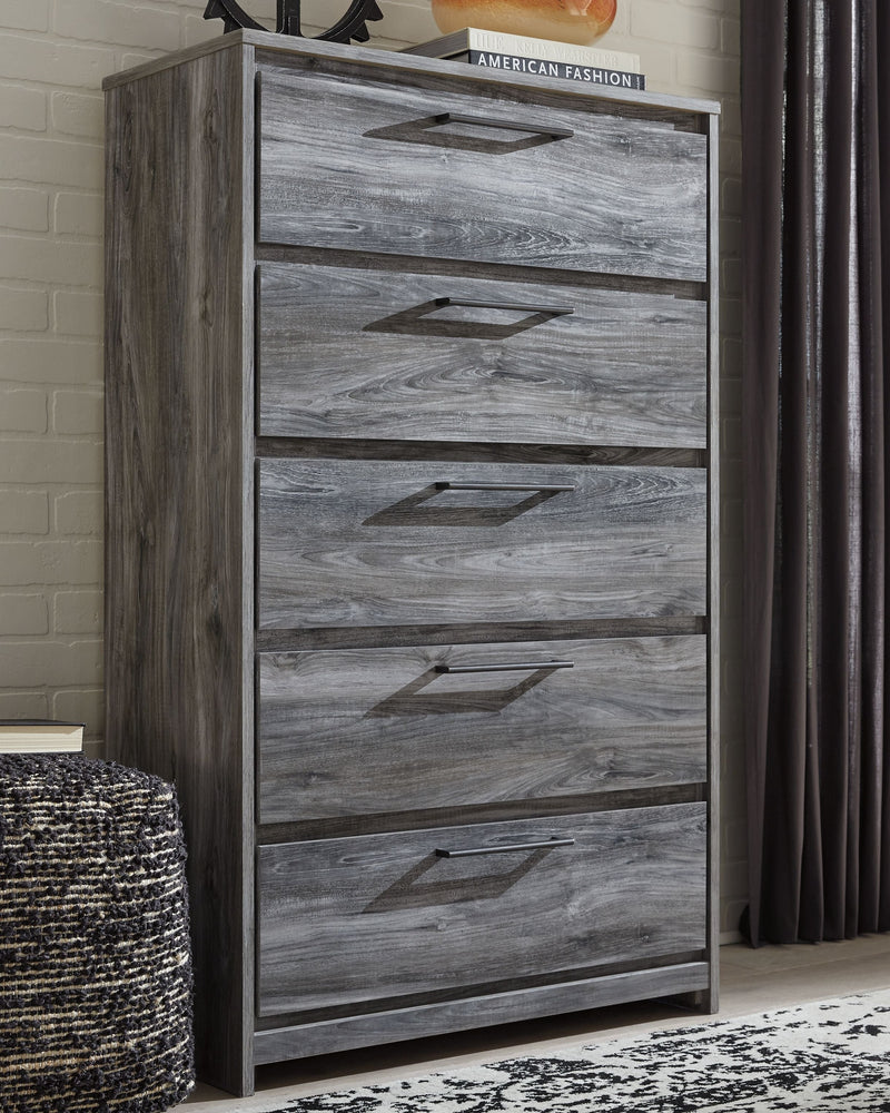 Baystorm - Gray - Five Drawer Chest.