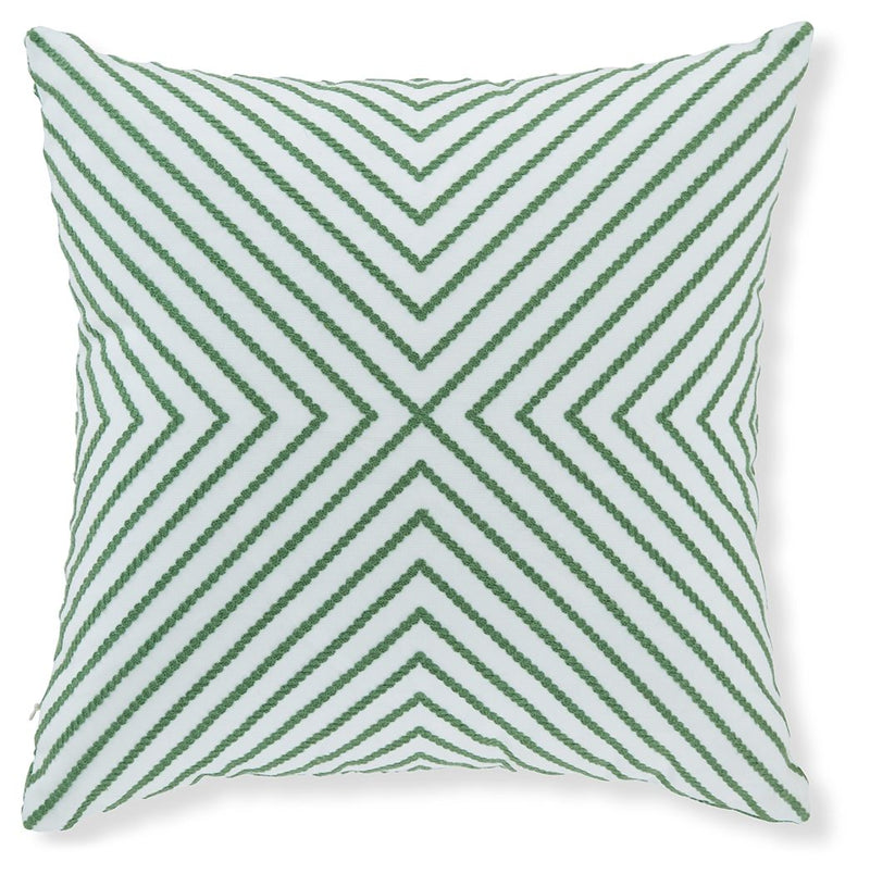 Bellvale - Green / White - Pillow (Set of 4).