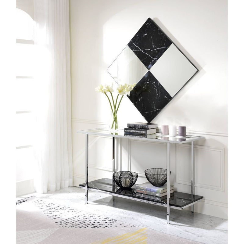 Angwin - Wall Mirror - Mirrored & Faux Marble - Grand Furniture GA
