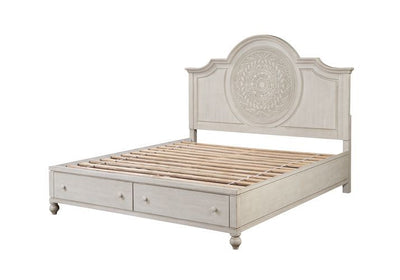 Roselyne - Queen Bed - Antique White Finish - Grand Furniture GA