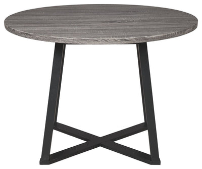 Centiar - Black / Gray - Round Dining Room Table.