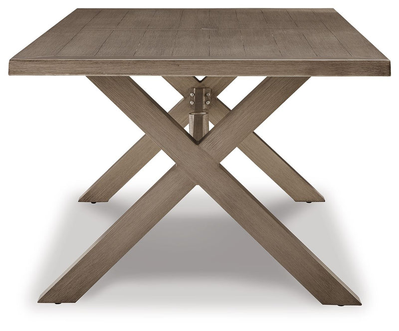 Beach Front - Beige - Rect Dining Table W/Umb Opt.