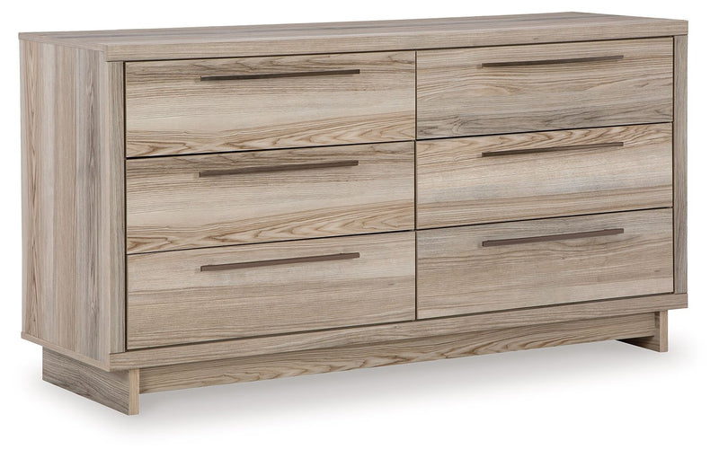 Hasbrick - Tan - Six Drawer Dresser.