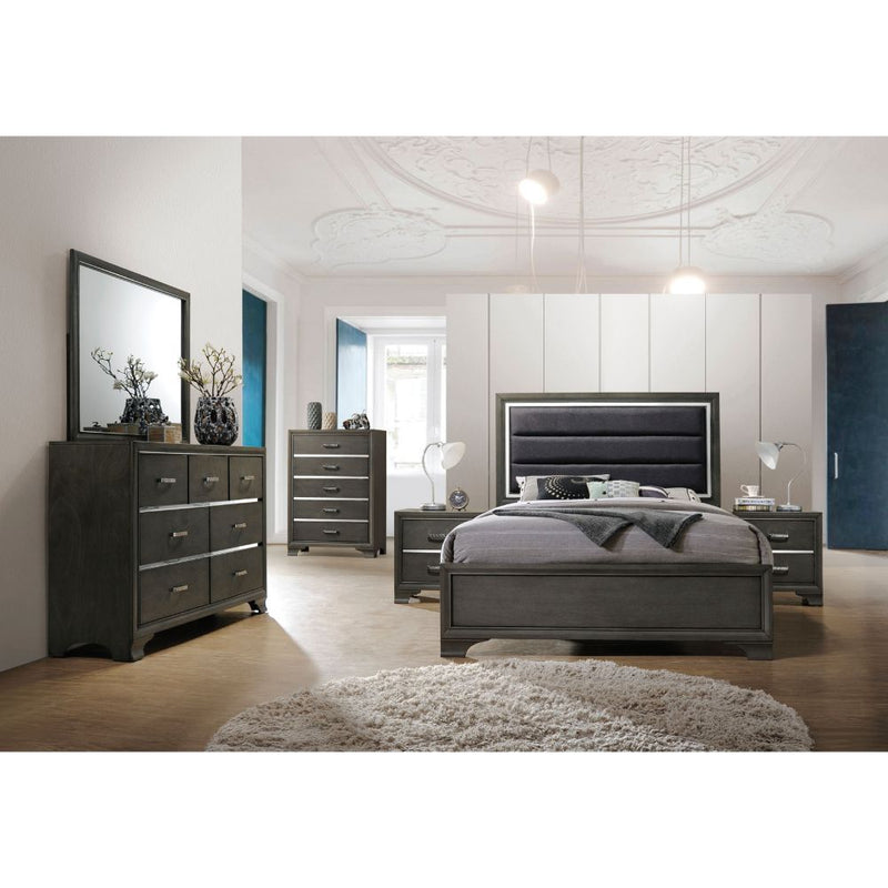 Carine II - Mirror - Gray - Grand Furniture GA