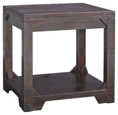 Rogness - Rustic Brown - Rectangular End Table.