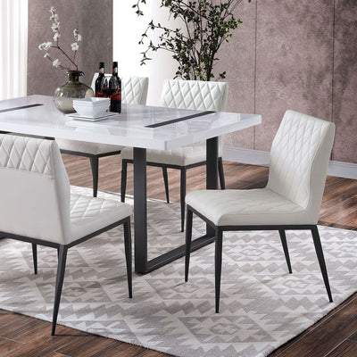 Alessia - Dining Table - White / Black.