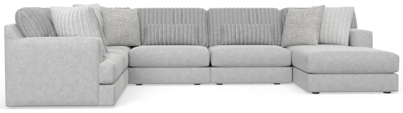 Logan - 3 Piece Sectional With Comfort Coil Seating And 9 Included Accent Pillows Right Side Facing Chaise - Moonstruck