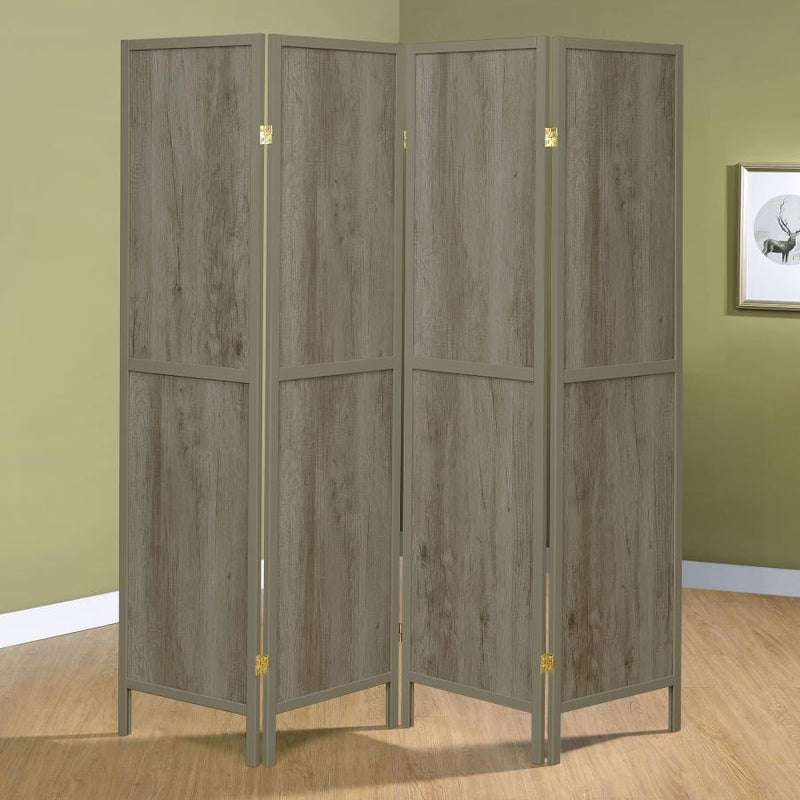 Deepika - 4-panel Solid Design Folding Screen