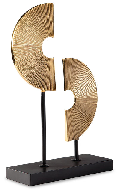 Berrnette - Gold Finish / Black - Sculpture.