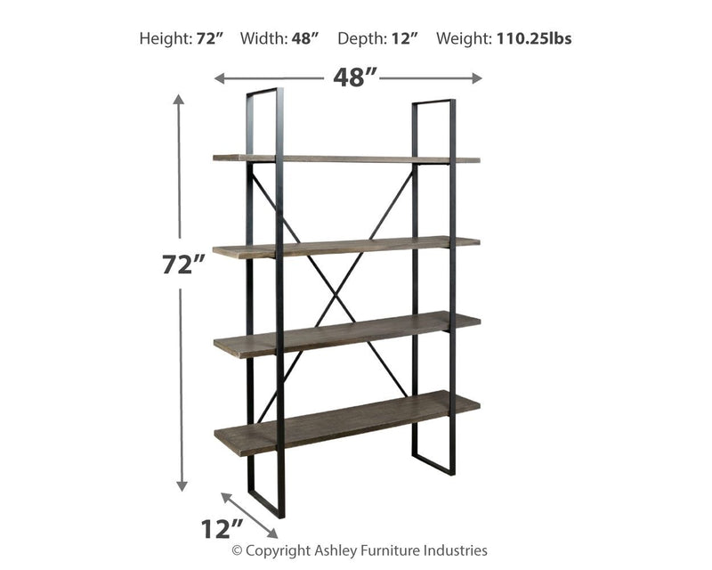 Gilesgrove - Black / Gray - Bookcase.