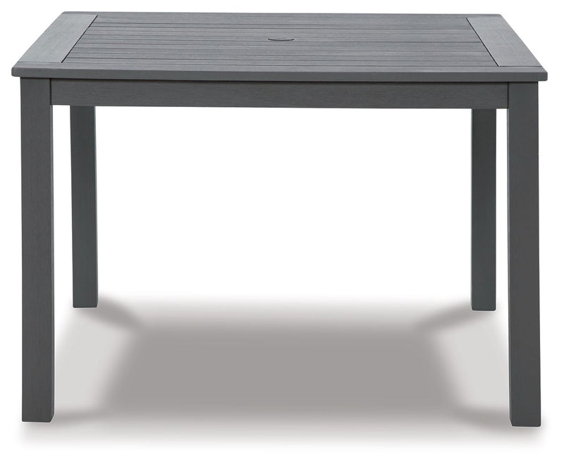 Eden Town - Gray - Square Dining Table W/Umb Opt.