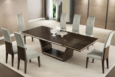 D832 - Dining Table And 6 Chair Set - Wenge - 7 Piece Dining Room Sets - Grand Furniture GA