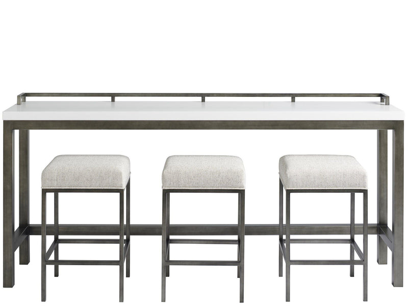 Curated - Essence Console Table with Stools - White.