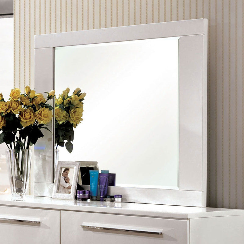 Clementine - Mirror - Glossy White - Grand Furniture GA