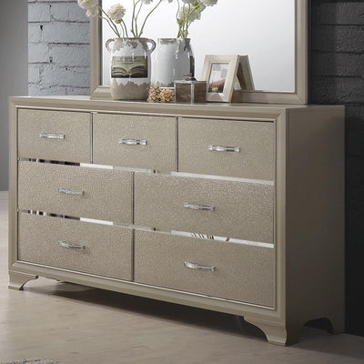 Beaumont - 7-Drawer Rectangular Dresser - Champagne - Grand Furniture GA