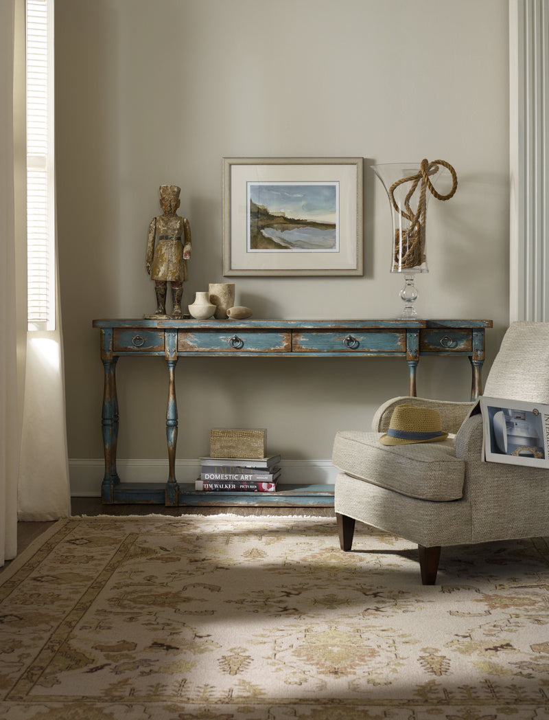 Sanctuary - Four-Drawer Thin Console Table.